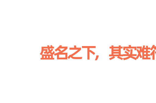 盛名之下,其实难符